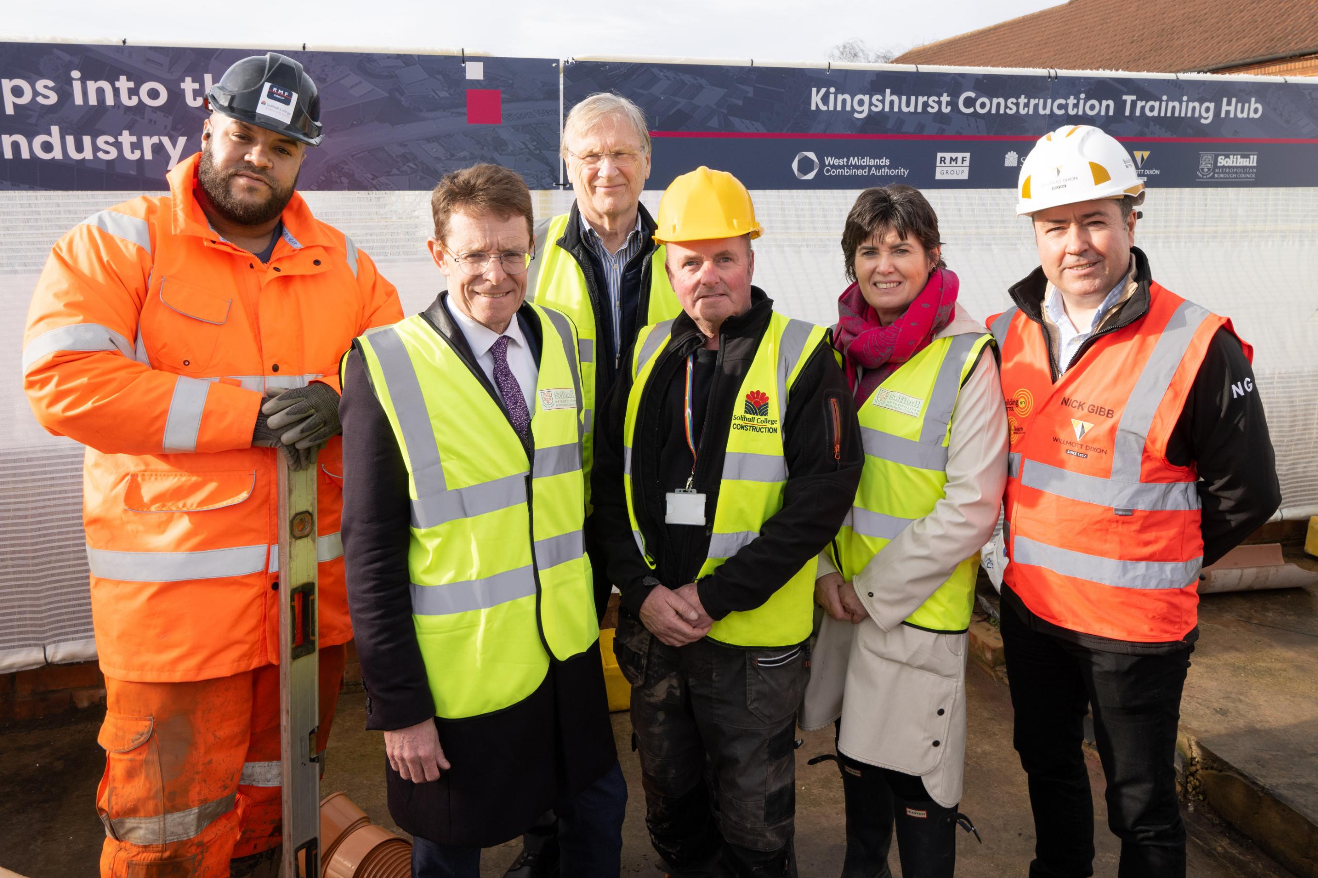 Andy Street visit to Mountfort, Kingshurst, construction training hub